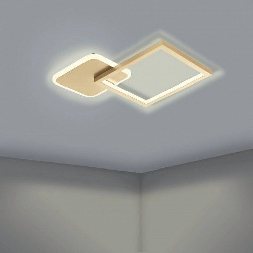 Потолочный светильник GAFARES, LED 15W, 2100lm, L330, B330, H50, алюминий, сталь, золотой, бе
