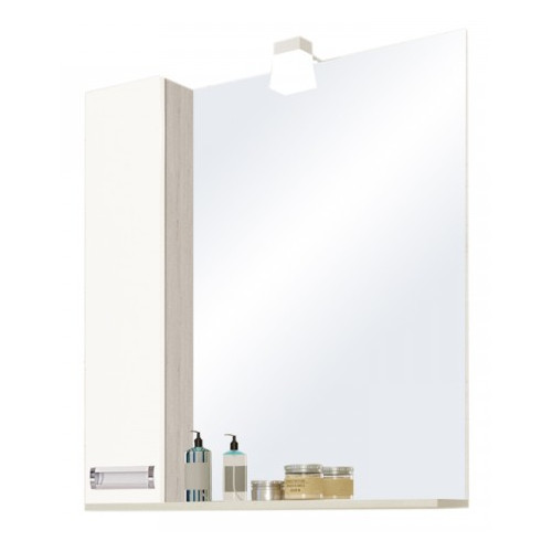 Зеркальный шкаф Aquaton Бекка PRO 70 белый, дуб сомерсет 1A214702BAC20