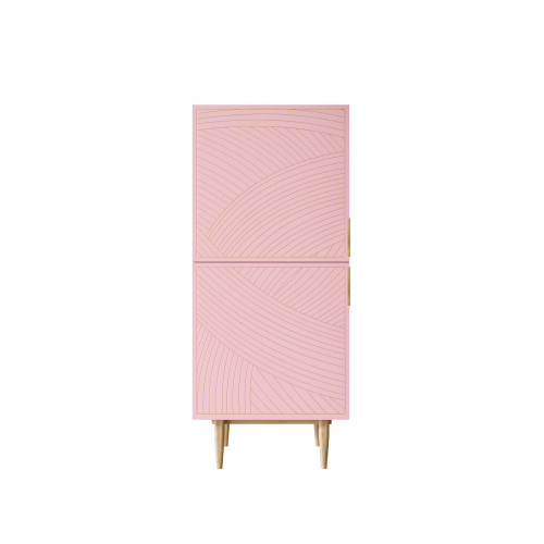 Вертикальный комод с двумя дверками "Line" LN05/GR1/pink