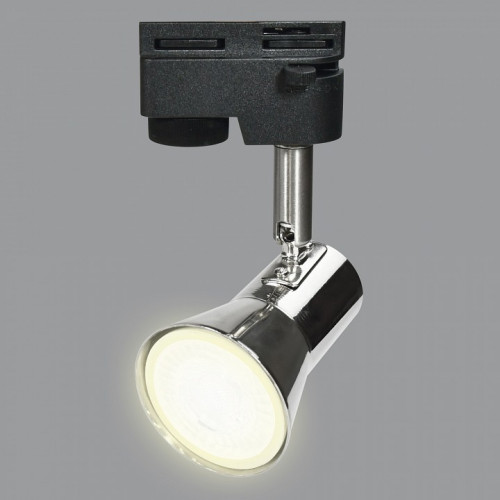 UBL-Q323 GU10 NICKEL Светильник-прожектор трековый. Под лампу GU10. Корпус под никель. ТМ Volpe