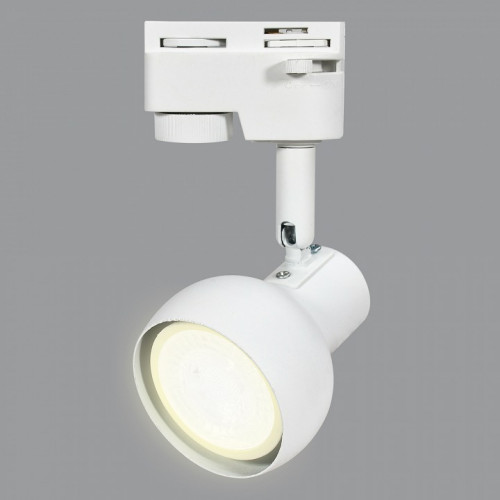 UBL-Q322 GU10 WHITE Светильник-прожектор трековый. Под лампу GU10. Корпус белый. ТМ Volpe