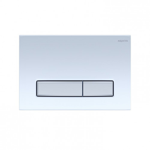 KDI-0000030 (009A-2) Панель смыва Slim Белая глянец (клавиша прямоугольная, хром) НОВИНКА