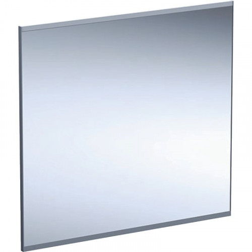 501.072.00.1 Зеркало с подсветкой Geberit Option Plus с прямым и непрямым освещением: B=75см, H=70см, Серебристые оттенки / Матированный алюминий