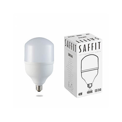 Лампа светодиодная Saffit E27-E40 40W 4000K Цилиндр Матовая SBHP1040 55092
