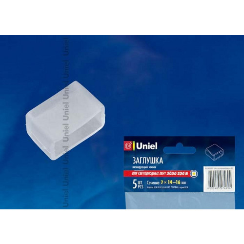 Заглушка для лент Uniel UCW-K14 CLEAR 10836