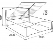 Кровать с подъемным механизмом Виктория 05 160х200