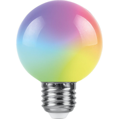 Лампа светодиодная Feron E27 3W RGB матовая LB-371 38115