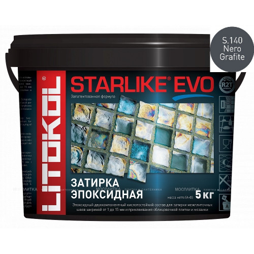 Затирка Litokol STARLIKE EVO S.140 NERO GRAFITE