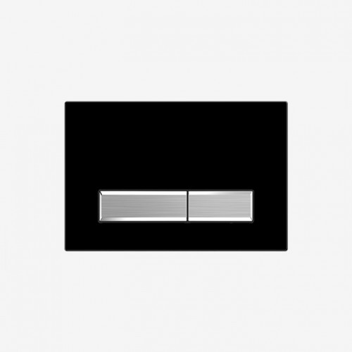 KDI-0000031 (009D-2) Панель смыва Slim Черный матовый (клавиша прямоугольная, хром) НОВИНКА
