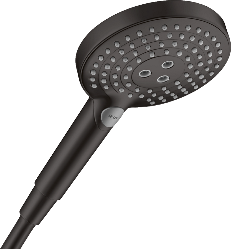 Ручной душ Hansgrohe Raindance Select S , 12 см, 3 режима 26530670, чёрный матовый