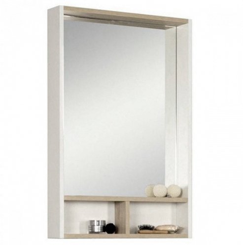 Зеркальный шкаф Акватон Йорк 55 (1A173202YOAV0) белый/ясень фабрик